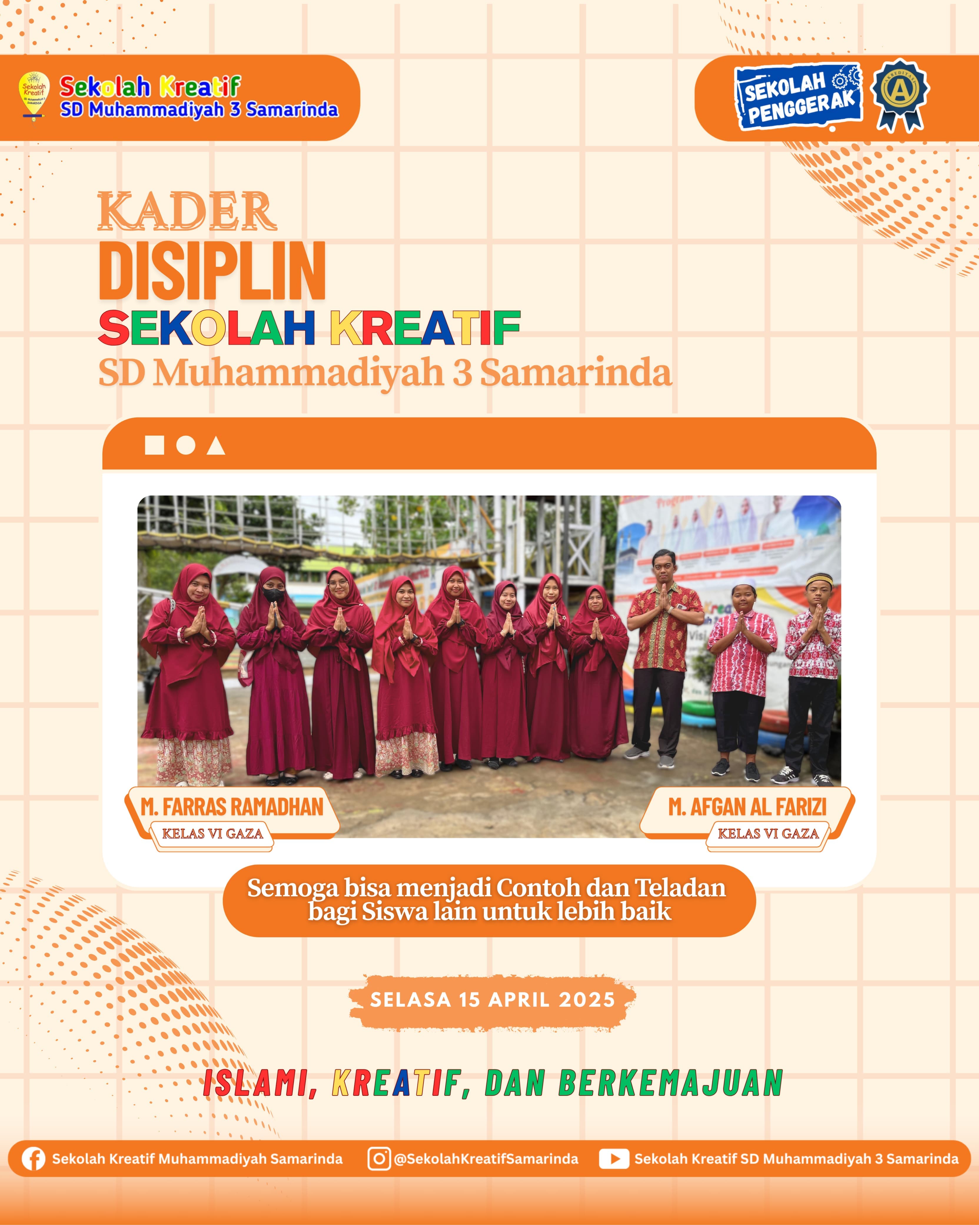 Kegiatan Kader Disiplin Pada Selasa, 15 April 2025