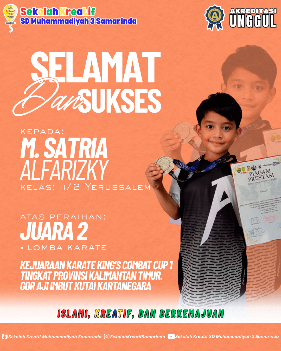 Juara 2 Lomba Karate Kings Combat Cup 1 Tingkat Provinsi Kalimantan Timur
